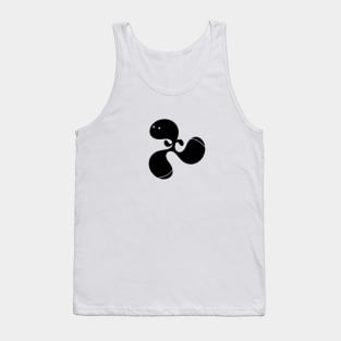 Propeller Guy Running - Black Tank Top